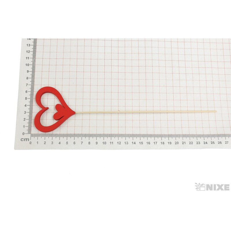 ZÁPICH D SRDCE 6x26cm 10ks*ČERVENÁ