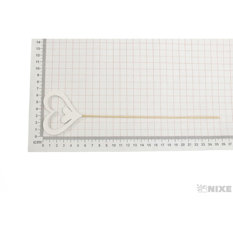 ZÁPICH D SRDCE 6x26cm 10ks*BÍLÁ