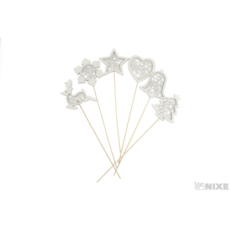 ZÁPICH D VÁNOCE 8x28cm 6ks*BÍLÁ