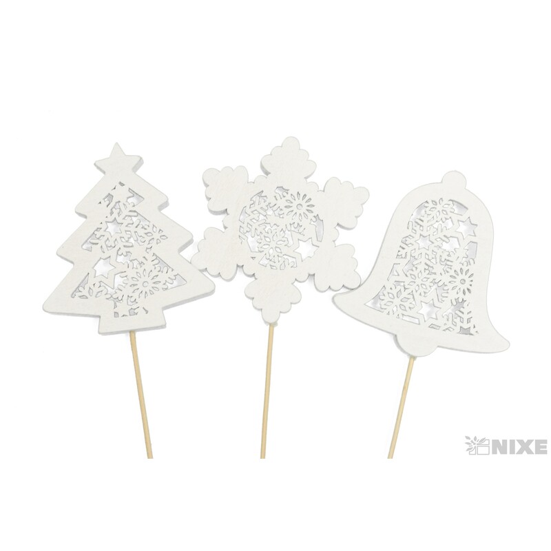 ZÁPICH D VÁNOCE 8x28cm 6ks*BÍLÁ