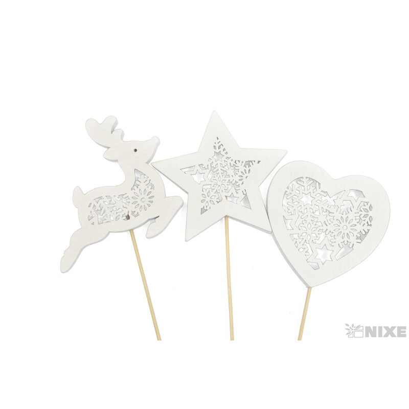 ZÁPICH D VÁNOCE 8x28cm 6ks*BÍLÁ