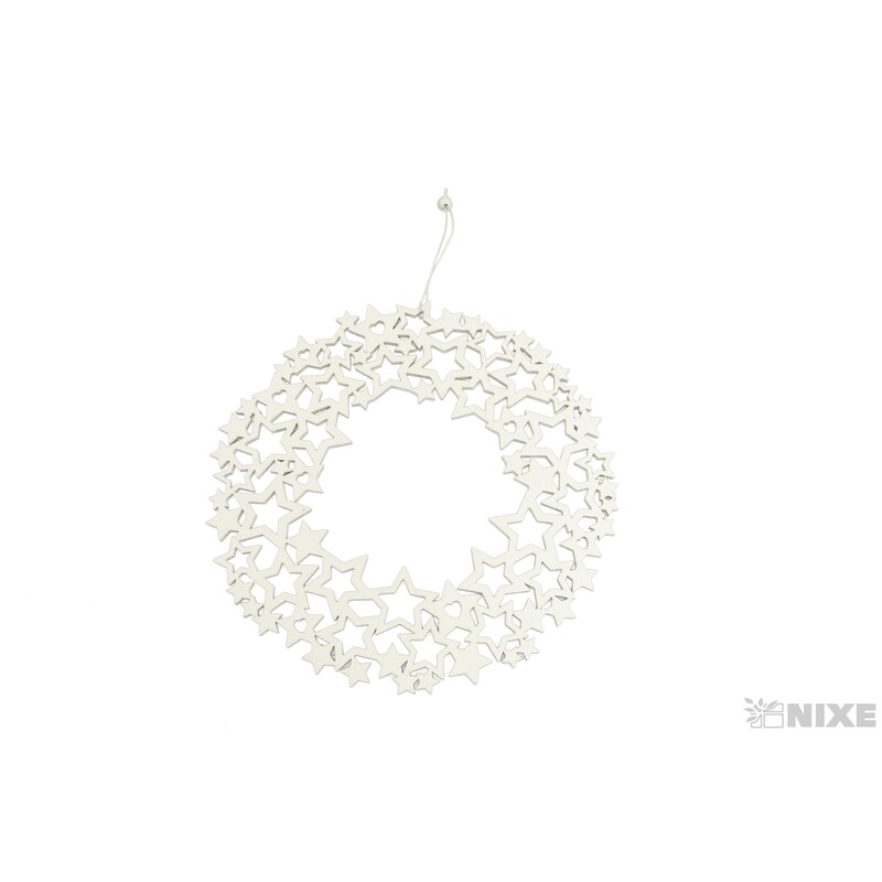 ZÁVĚS VÁNOCE D 22cm*BÍLÁ