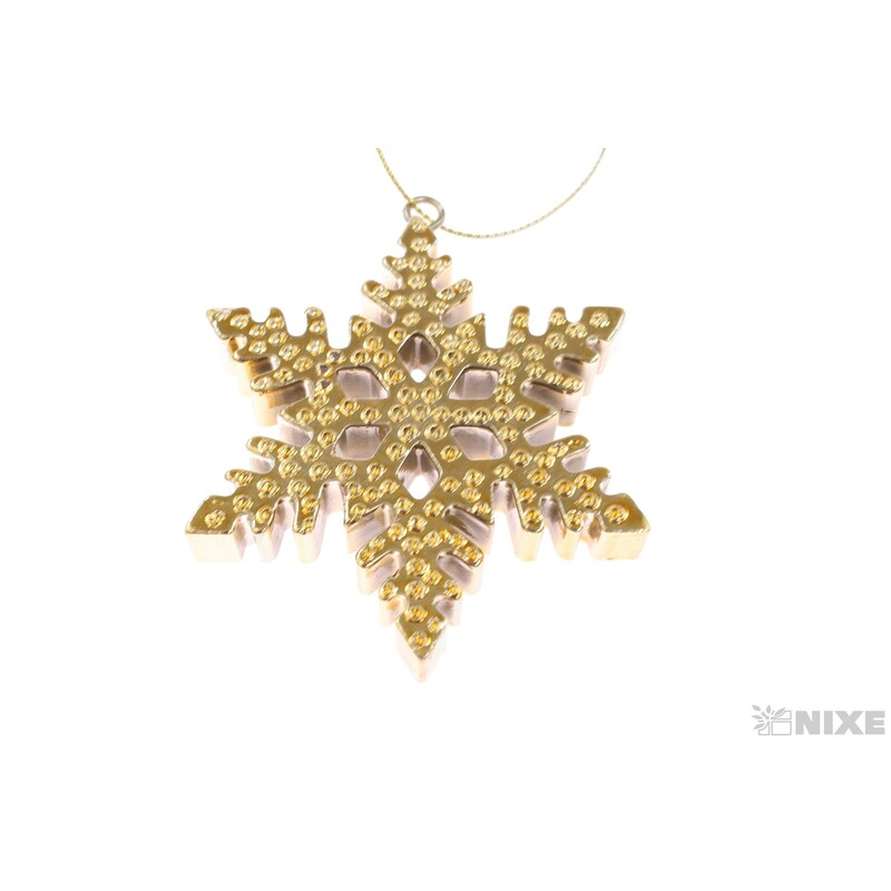 ZÁVĚS METAL VLOČKA 7cm*ZLATÁ