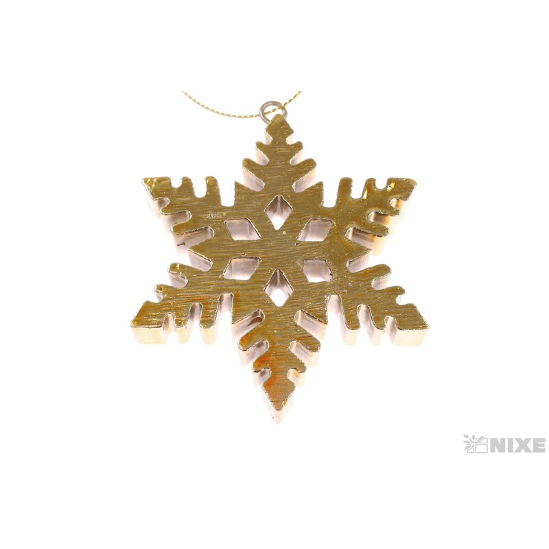 ZÁVĚS METAL VLOČKA 7cm*ZLATÁ