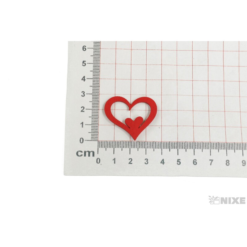 SRDCE NALEP. 3cm 12ks*ČERVENÁ