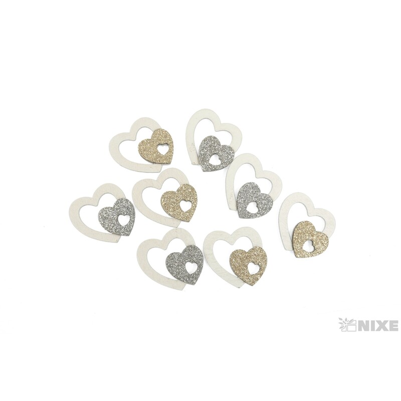 SRDCE NALEP. 4cm 8ks*MIX BAREV