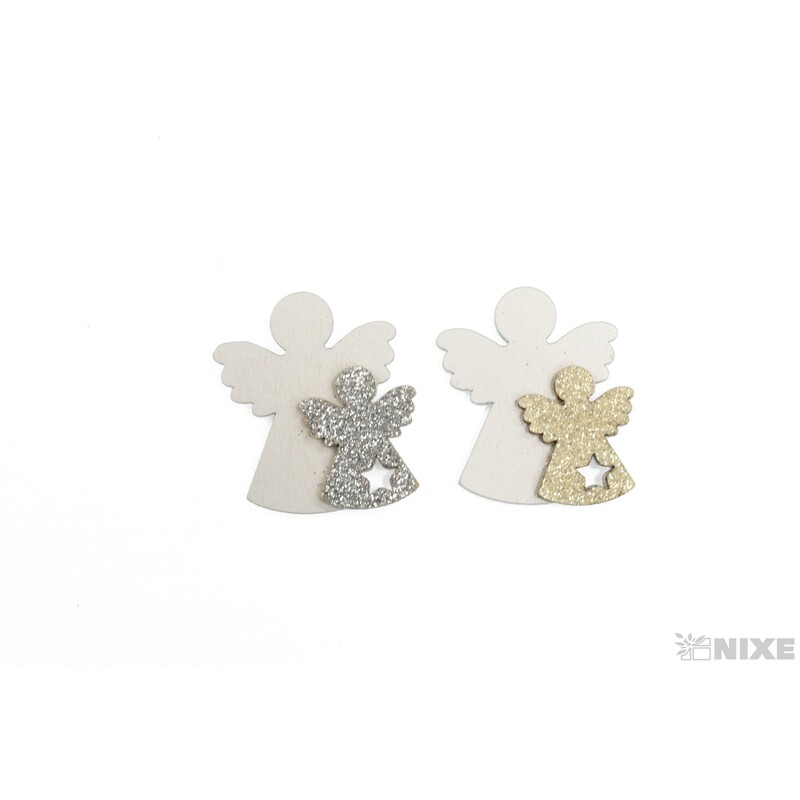 VÁNOCE NALEP. 4cm 8ks*MIX BAREV