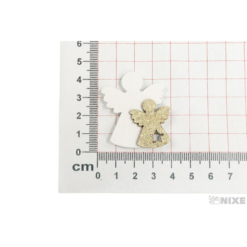 VÁNOCE NALEP. 4cm 8ks*MIX BAREV