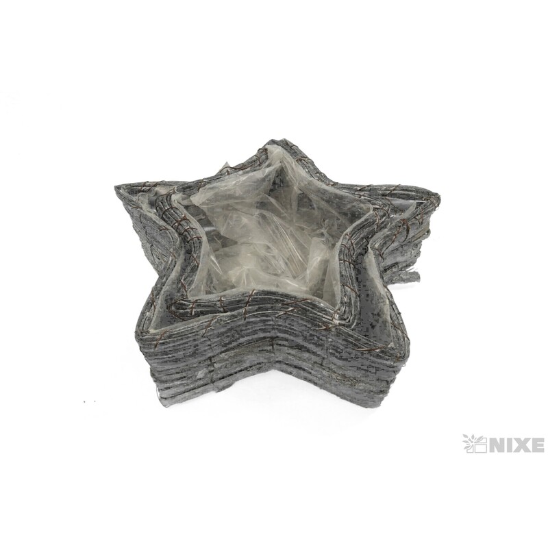 OBAL KŮRA HVĚZDA 30x09cm 20x06*ŠEDÁ