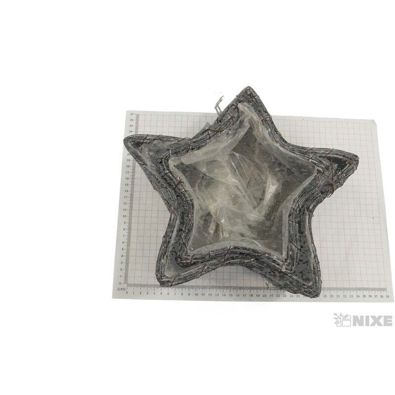 OBAL KŮRA HVĚZDA 30x09cm 20x06*ŠEDÁ