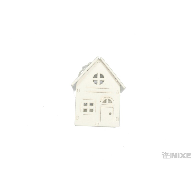ZÁVĚS DOMEČEK 6cm*BÍLÁ