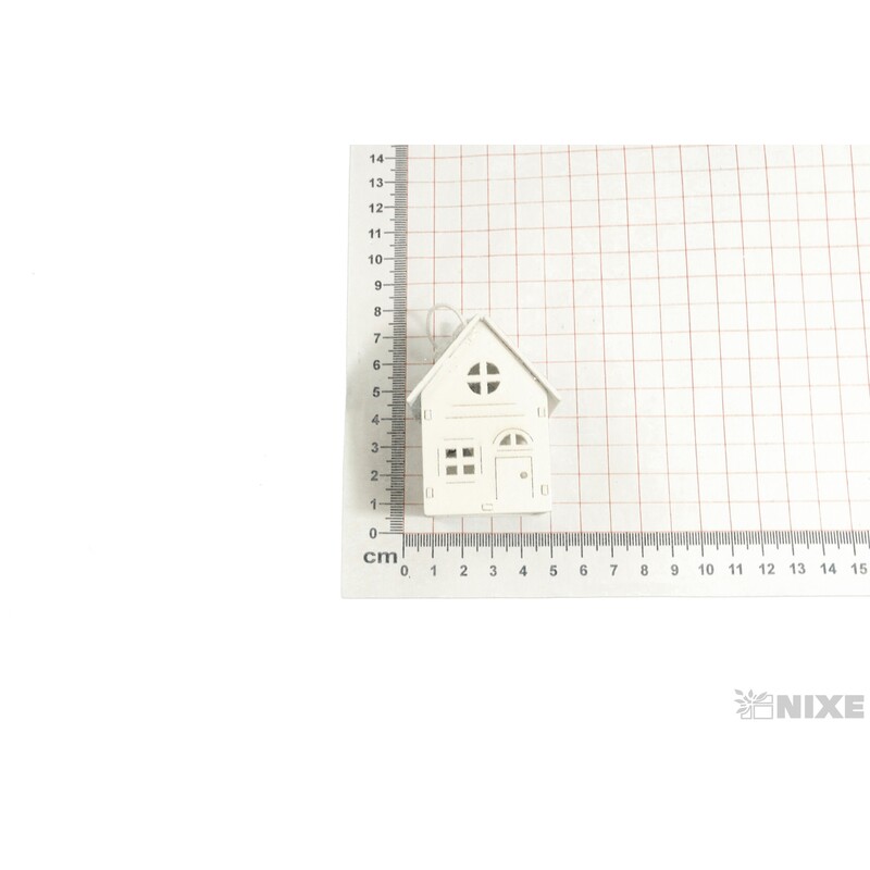 ZÁVĚS DOMEČEK 6cm*BÍLÁ