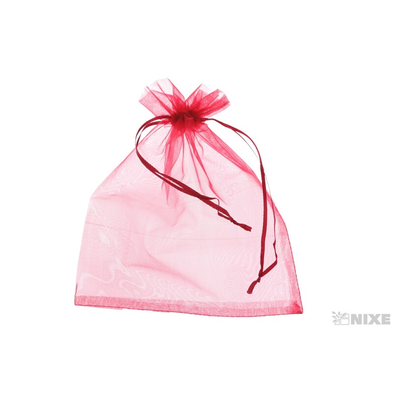 SÁČEK ORGANZA 09x12cm*BORDOVÁ