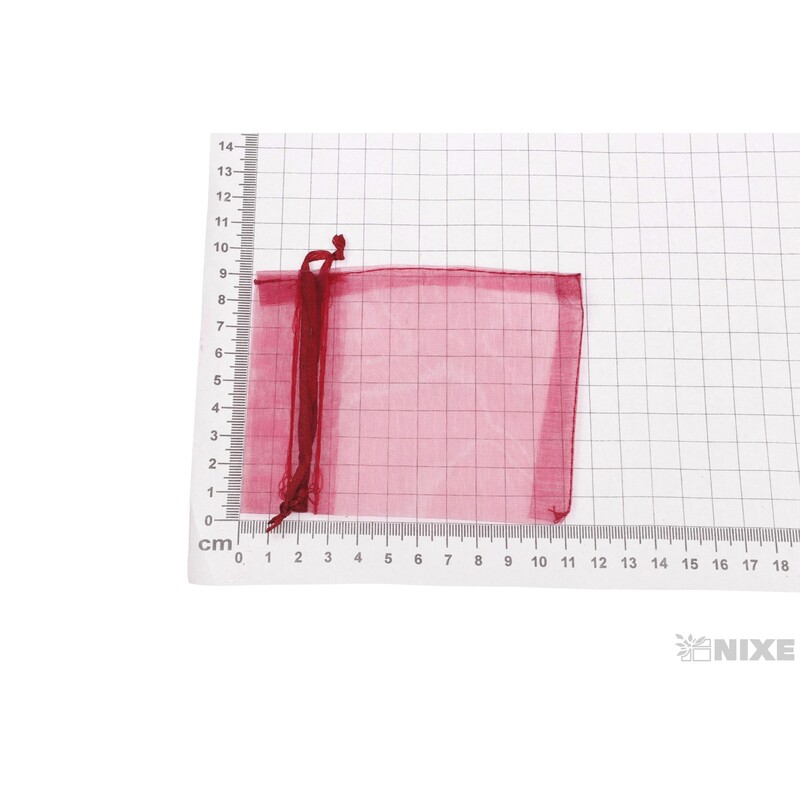 SÁČEK ORGANZA 09x12cm*BORDOVÁ