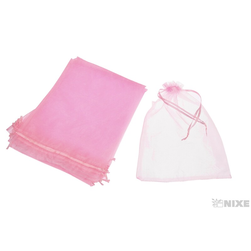 SÁČEK ORGANZA 09x12cm*RŮŽOVÁ SV.