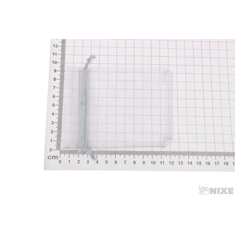 SÁČEK ORGANZA 09x12cm*STŘÍBRNÁ