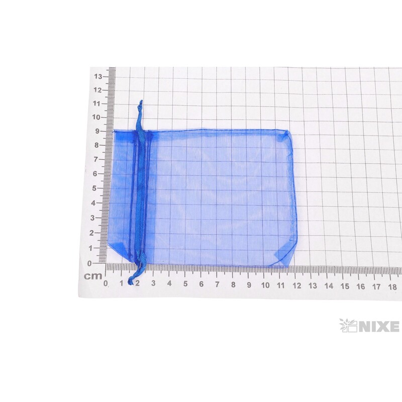 SÁČEK ORGANZA 09x12cm*MODRÁ TM.