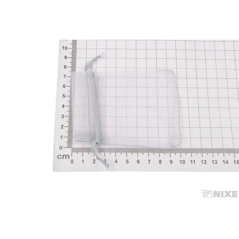 SÁČEK ORGANZA 7,5x10cm*STŘÍBRNÁ