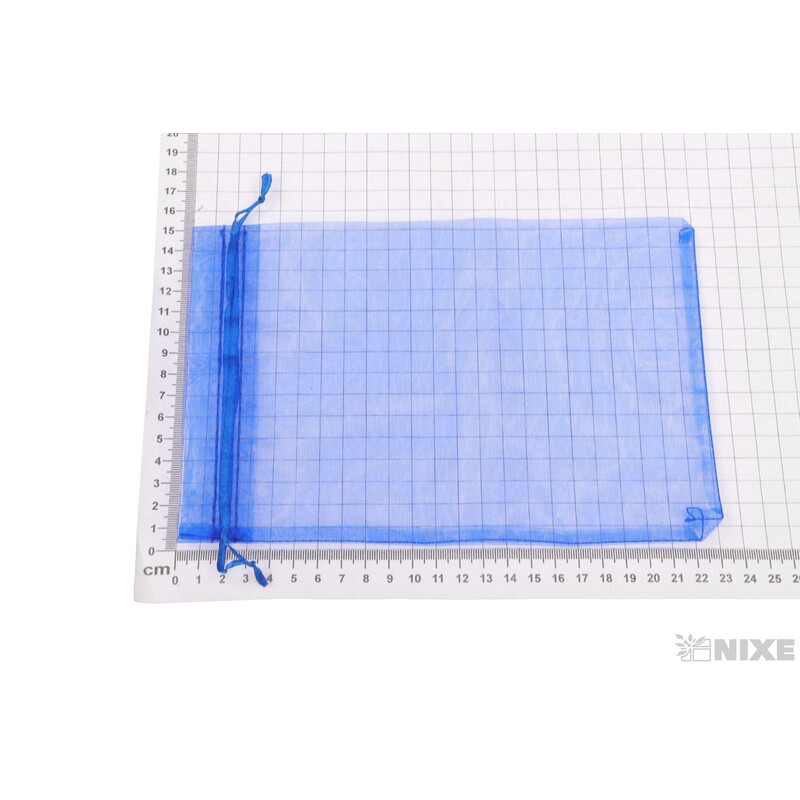 SÁČEK ORGANZA 15x23cm*MODRÁ TM.