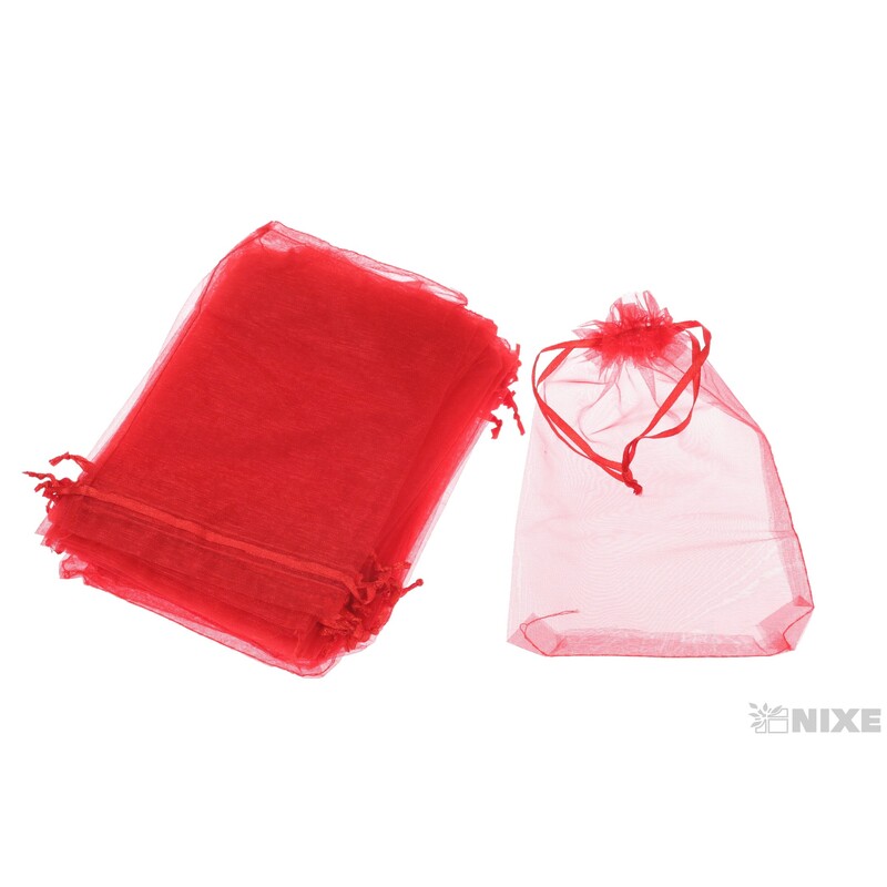 SÁČEK ORGANZA 15x23cm*ČERVENÁ