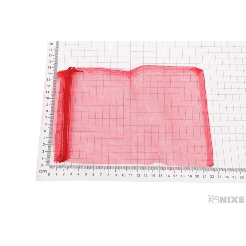 SÁČEK ORGANZA 15x23cm*ČERVENÁ