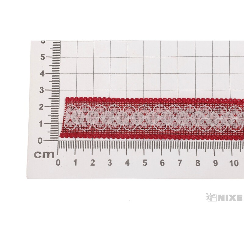 STUHA JUTA KRAJKA 25mmx7yd*BORDOVÁ