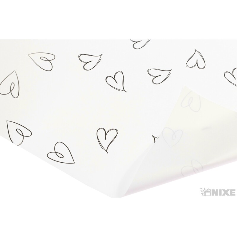 ROLE PLAST SRDCE 50cmx8m*BÍLÁ