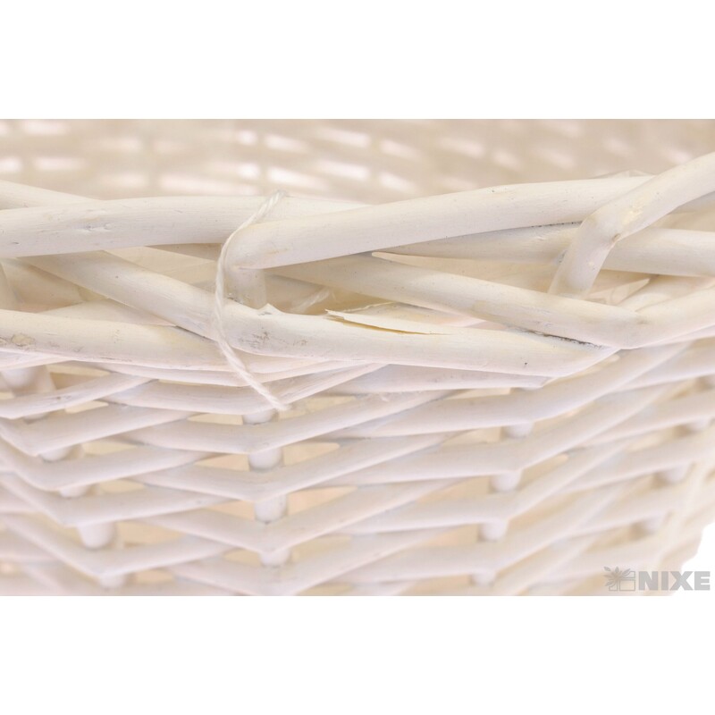 KOŠ PROUTĚNÝ 23x15x47cm*BÍLÁ