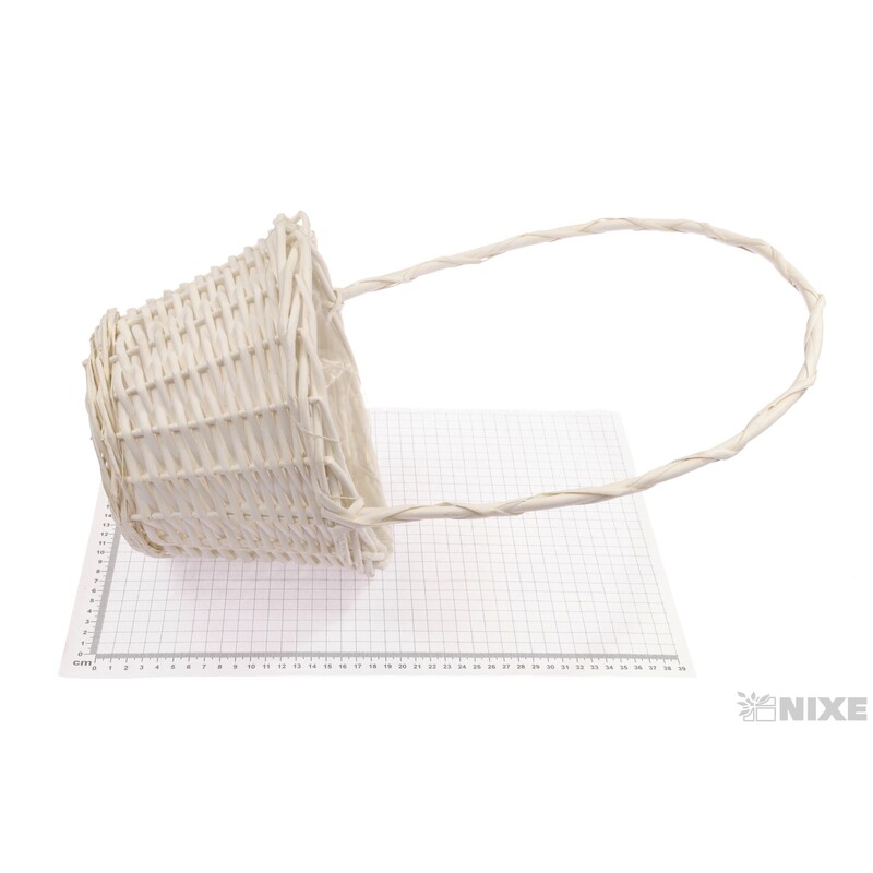 KOŠ PROUTĚNÝ 23x15x47cm*BÍLÁ