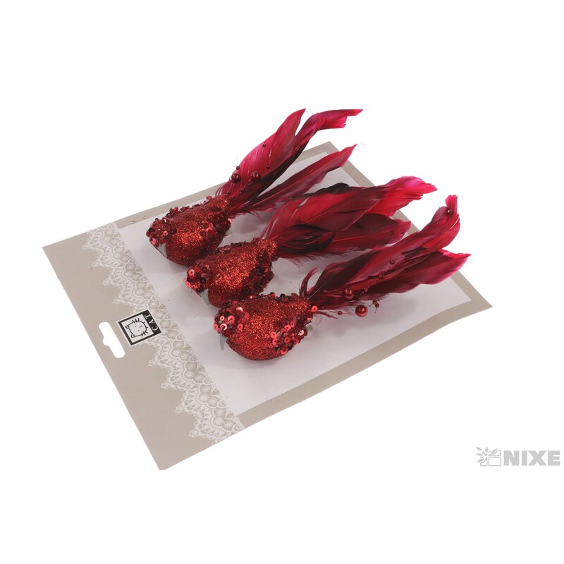 PTÁČEK KLIPS 17cm 3ks*MIX BAREV