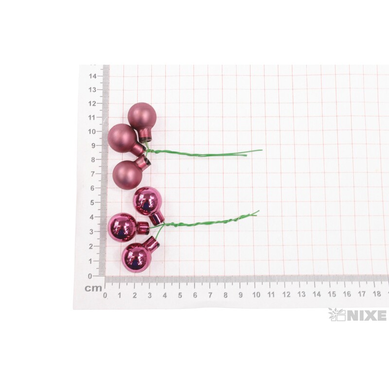 KOULE NA DR. 2x10,5cm 144ks MIX*RŮŽOVÁ TM.