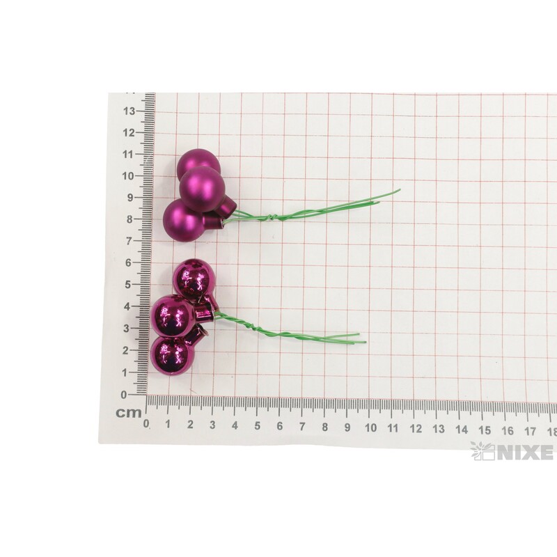 KOULE NA DR. 2x10,5cm 144ks MIX*RŮŽOVÁ TM.