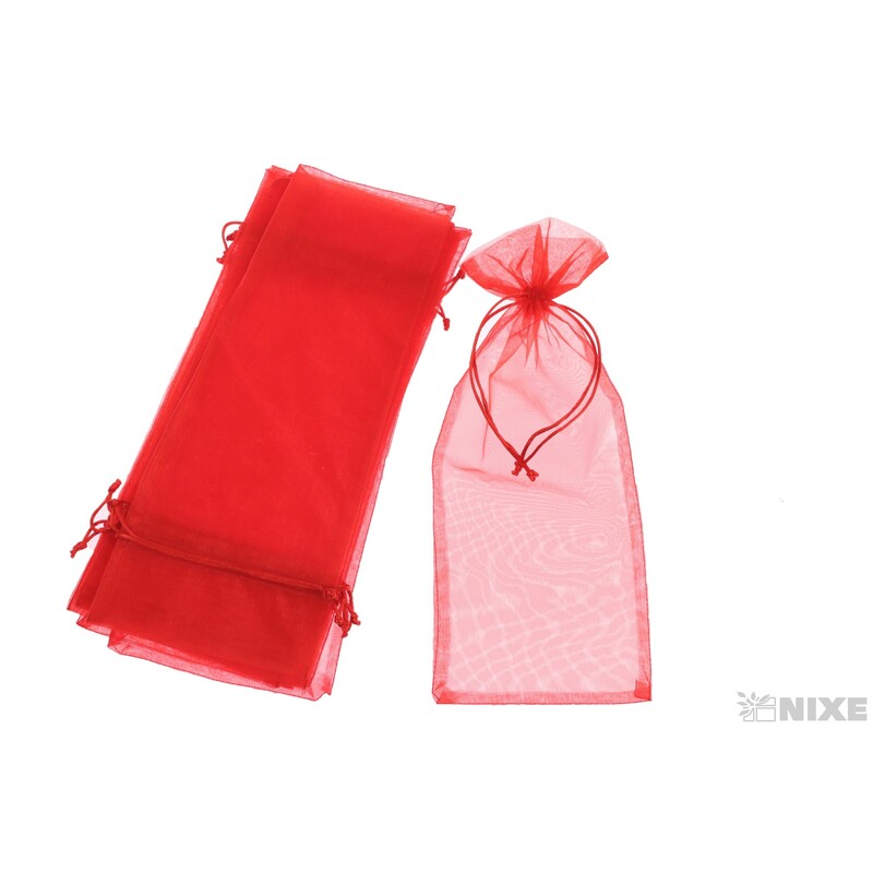 SÁČEK ORGANZA 14x35cm*ČERVENÁ
