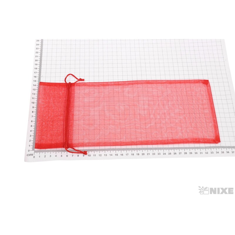 SÁČEK ORGANZA 14x35cm*ČERVENÁ