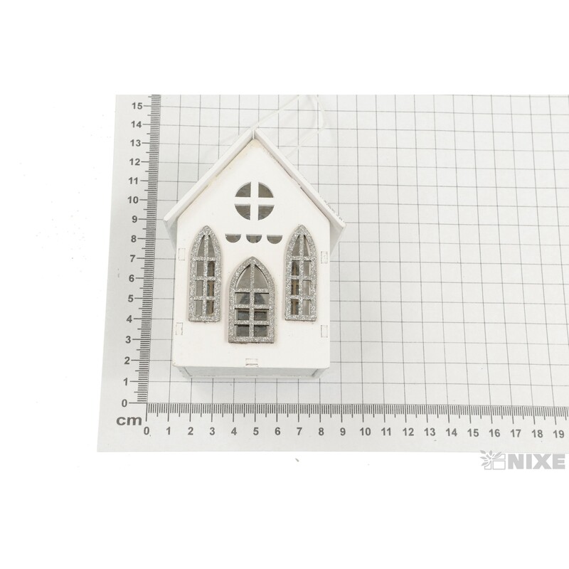 ZÁVĚS DOMEČEK 10cm*STŘÍBRNÁ