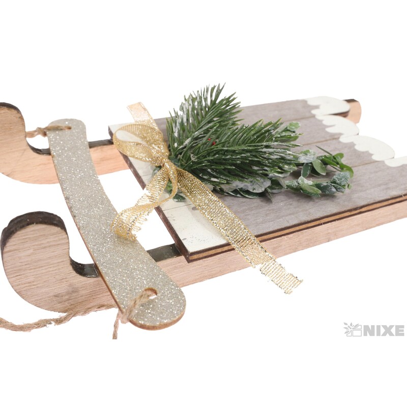 SÁŇKY DŘEVO 22cm*MIX BAREV