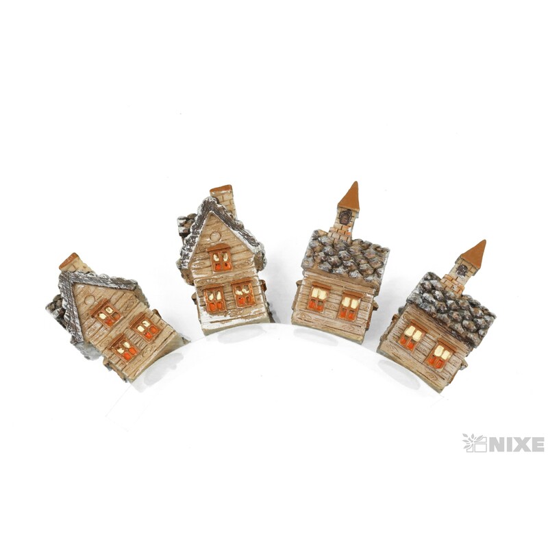 DOMEČEK 4,5cm 4ks*MIX BAREV