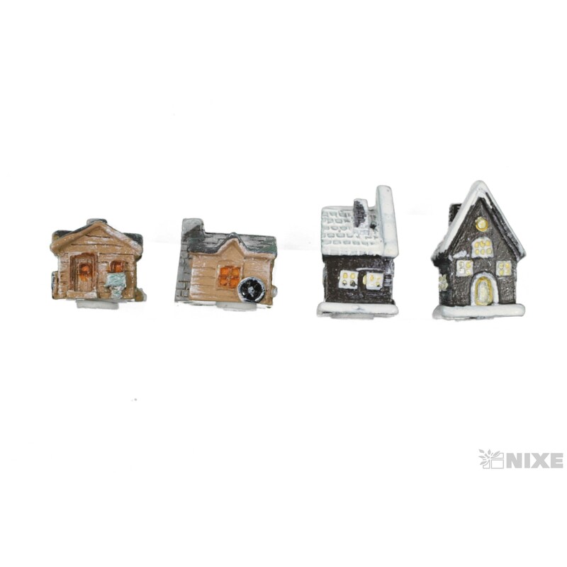 DOMEČEK 2,5cm 4ks*MIX BAREV