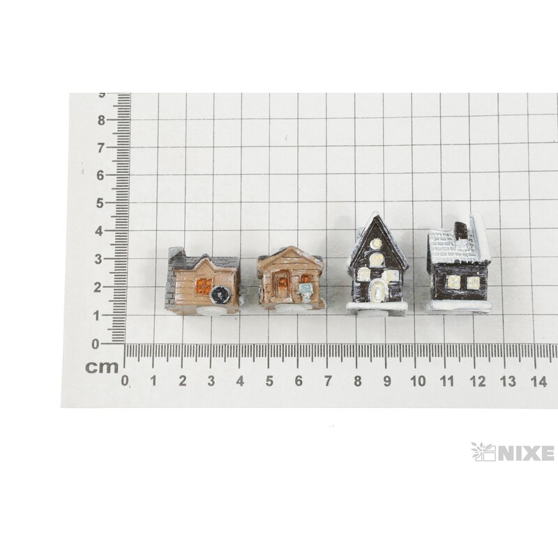 DOMEČEK 2,5cm 4ks*MIX BAREV