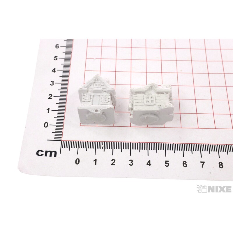 DOMEČEK NALEP 2-3cm 6ks*BÍLÁ