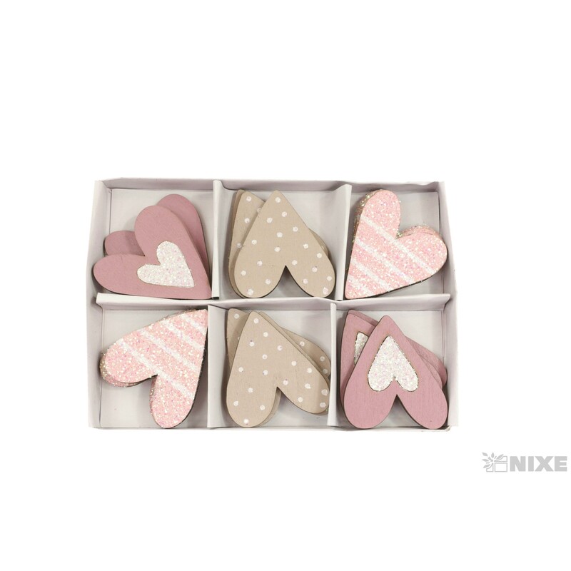 SRDCE D 6cm 18ks*MIX BAREV