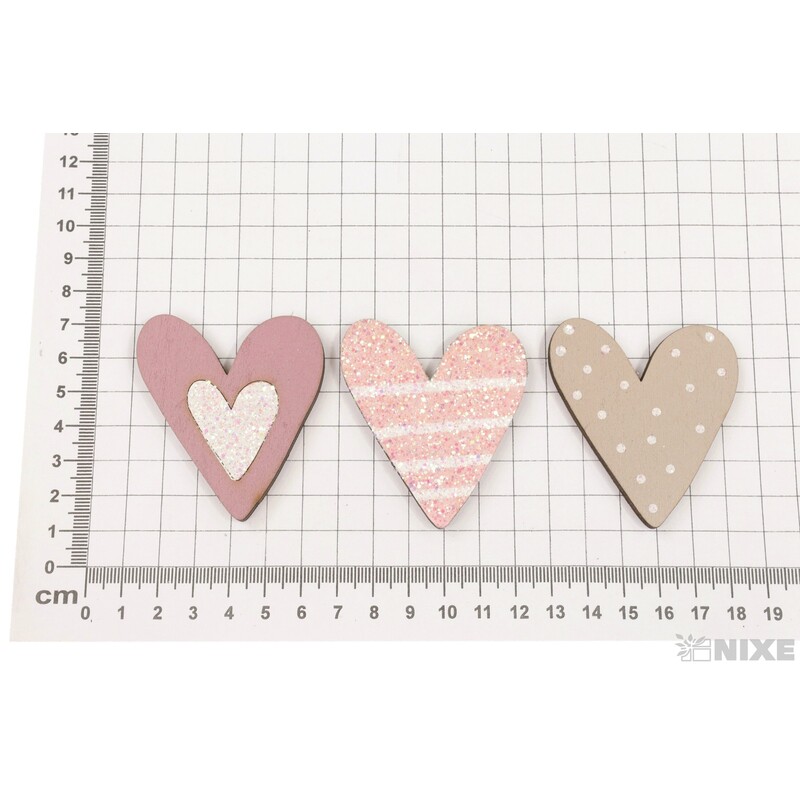 SRDCE D 6cm 18ks*MIX BAREV