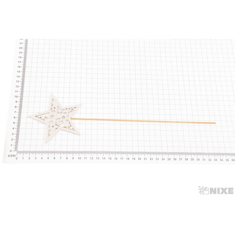 ZÁPICH HVĚZDA 9x32cm 12ks*BÍLÁ