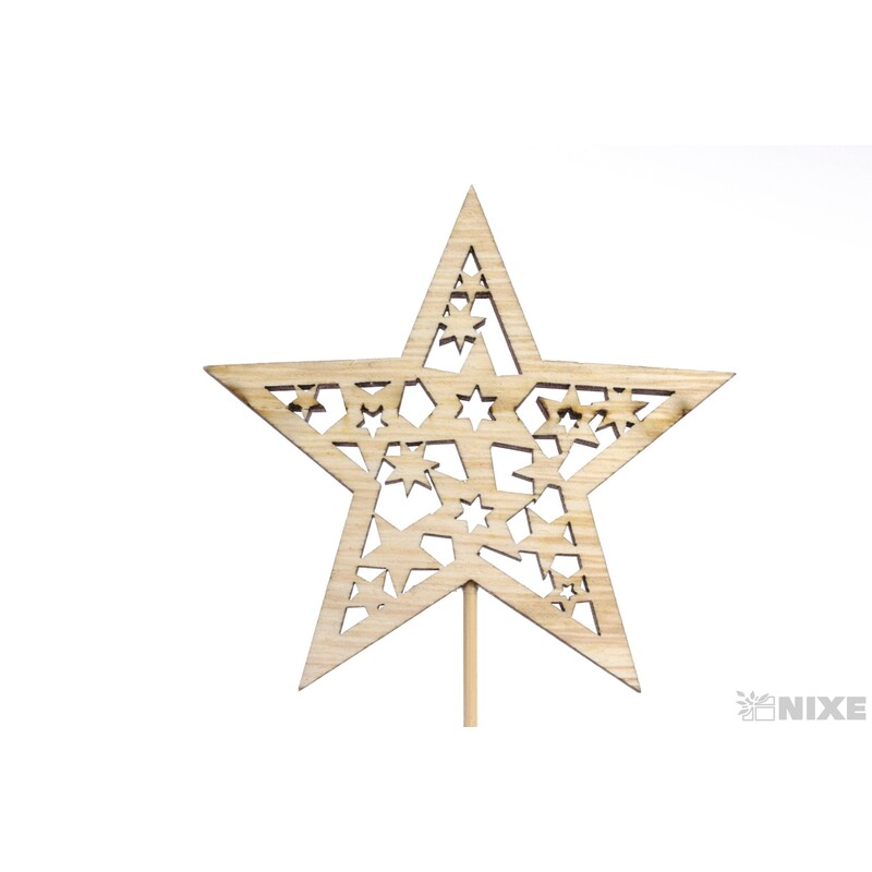 ZÁPICH HVĚZDA 9x32cm 12ks*PŘÍRODNÍ