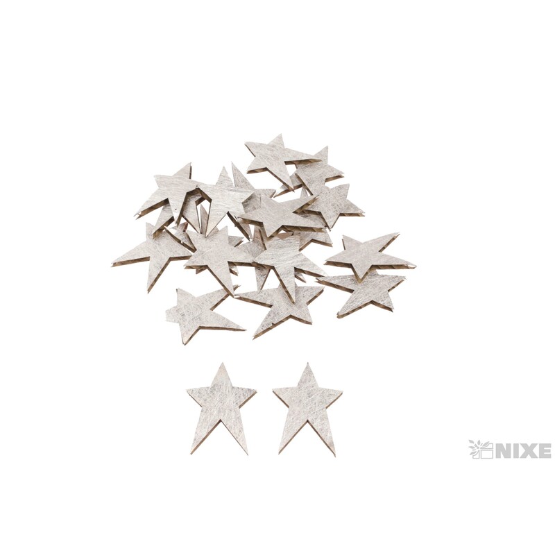 HVĚZDA 3,5x4,5cm*STŘÍBRNÁ