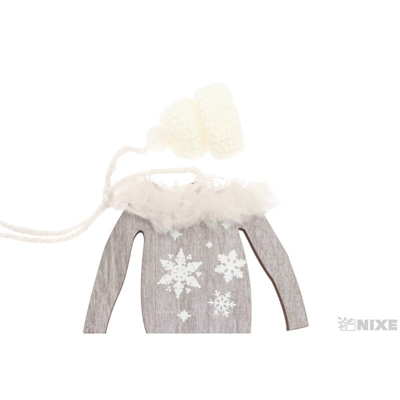 ZÁVĚS VÁNOCE MIX 7cm 6ks*ŠEDÁ SV.