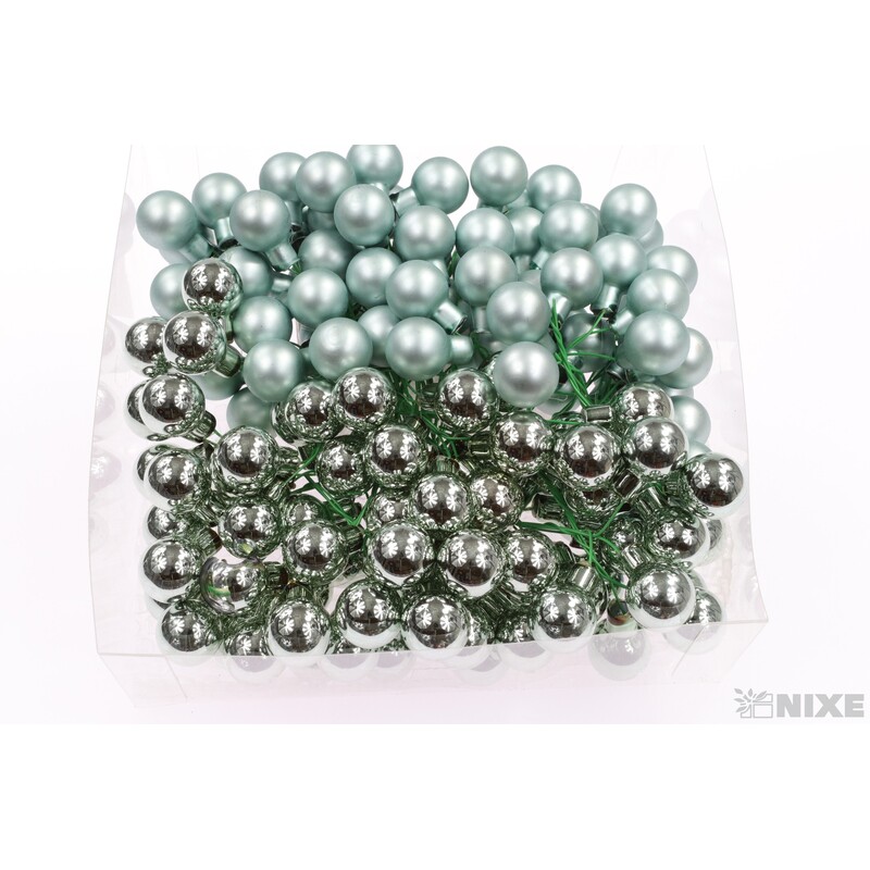 KOULE NA DR. 2x10,5cm 144ks MIX*TYRKYSOVÁ