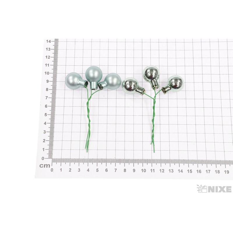 KOULE NA DR. 2x10,5cm 144ks MIX*TYRKYSOVÁ