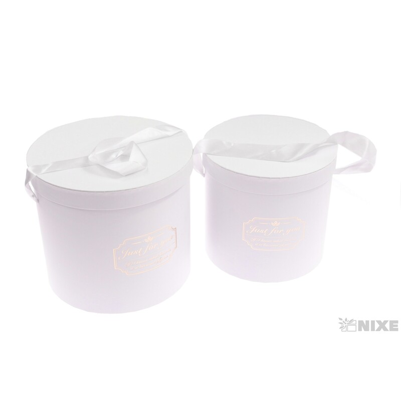 KVĚTINOVÝ BOX 2ks pr. 22x20cm 19x18*BÍLÁ