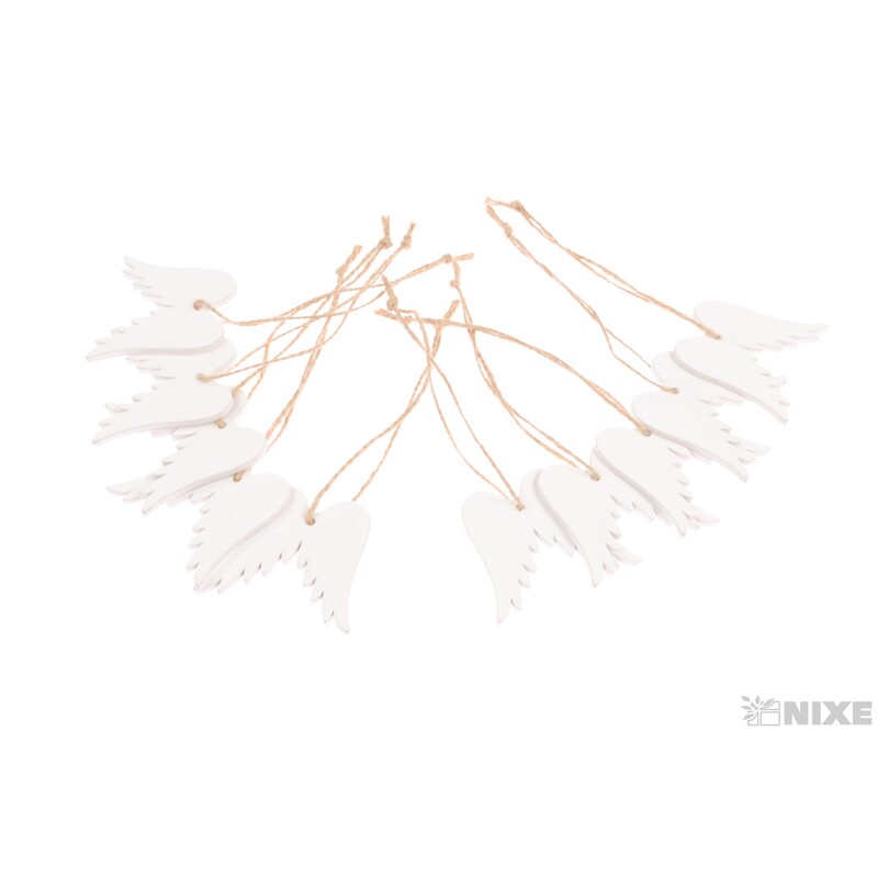 ZÁVĚS ANDĚLSKÉ KŘÍDLA 4cm 10ks*BÍLÁ